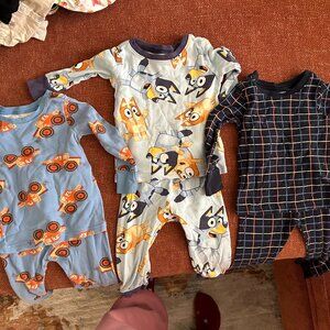 Toddler boy long sleeve 2 piece pajamas bundle, Size:18-24M